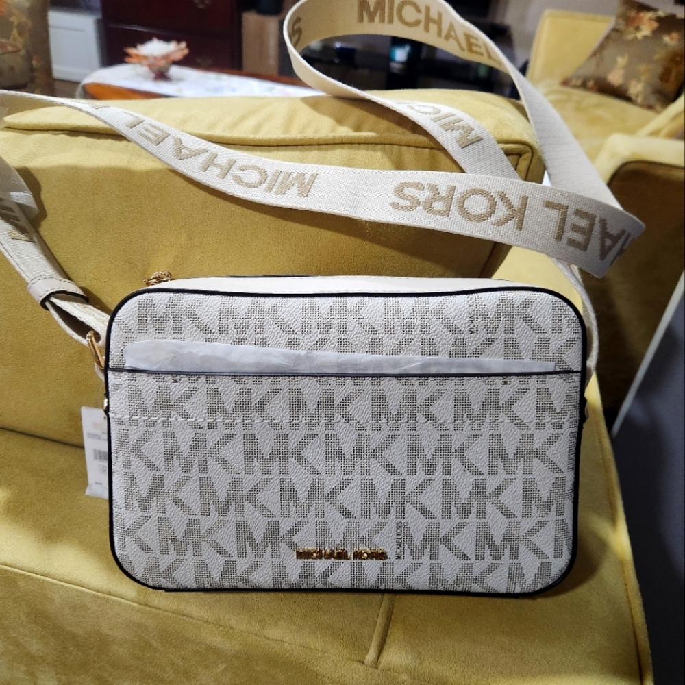 Michael Kors White and Gold Men's Bag
